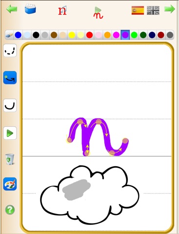 Learn to write Alphabet Letters - English and Spanish Sounds screenshot 4