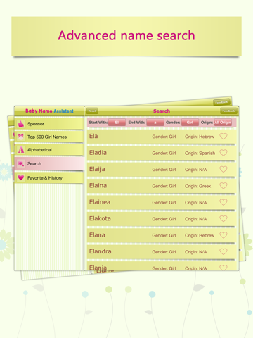 Baby Girl Name Assistant for iPad screenshot 4