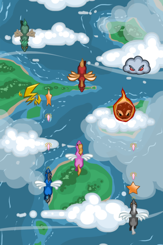 `Adventure of Flying Unicorn Jumping Birds - Free screenshot 2