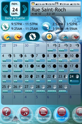 Fishing Deluxe Plus -- Best Fishing Times Calendar screenshot 2