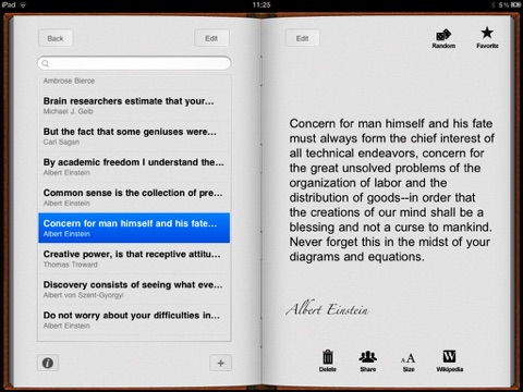 Quote Book for iPad ~ Over 20,000 quotes screenshot 3