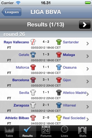 LIGA BBVA - LIGA Adelante [Spain] screenshot 3