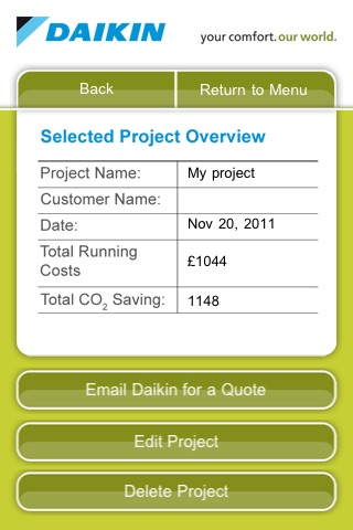 Daikin UK R22 Replacement Savings Calculator screenshot 4