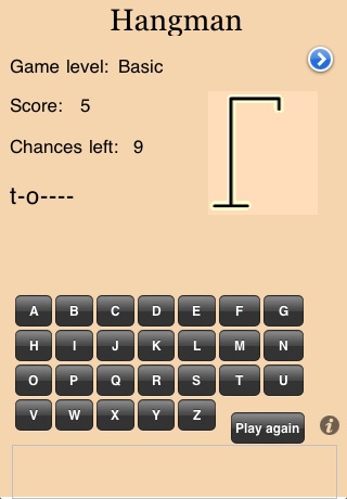 hangman 3 difficulty levels screenshot 2