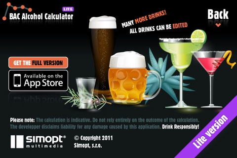 BAC Alcohol Calculator Lite screenshot 4