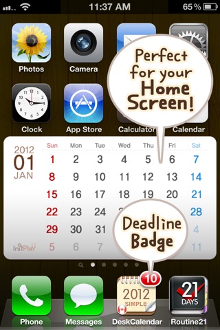 2012 Canada Calendar : Simple screenshot 2