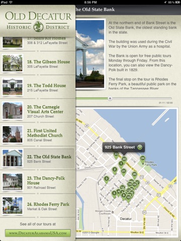 Old Decatur Historic Walking Tour for iPad - City of Decatur, AL screenshot 4