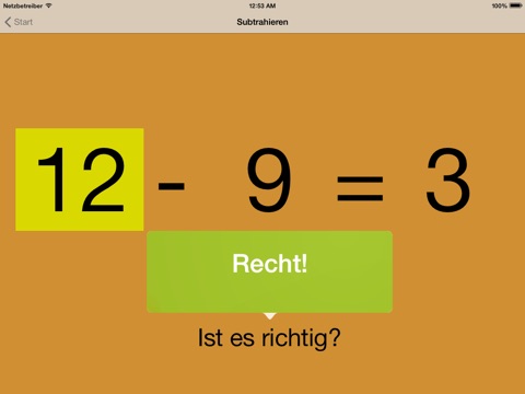 Subtraction practice screenshot 4