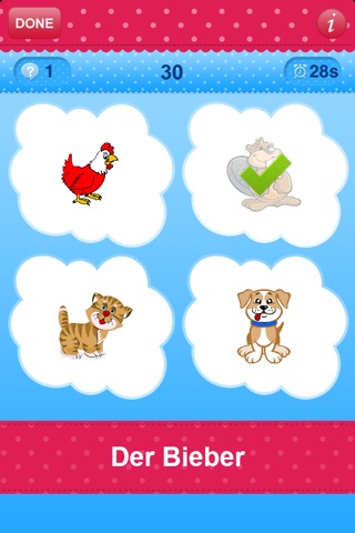 iPlay German: Kids Discover the World - children learn to speak a language through play activities: fun quizzes, flash card games, vocabulary letter spelling blocks and alphabet puzzles screenshot 3