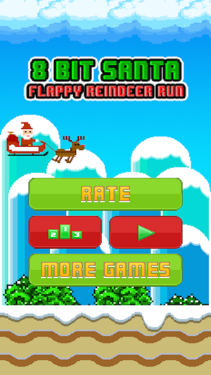 8 Bit Santa Flappy Reindeer Run