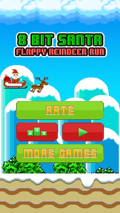 8 Bit Santa Flappy Reindeer Run