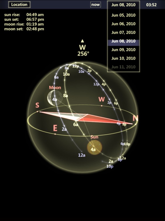 3D Sun&Moon Compass HD screenshot-3