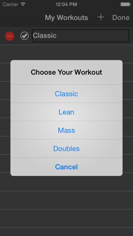 Tracker for 30MinX Workout