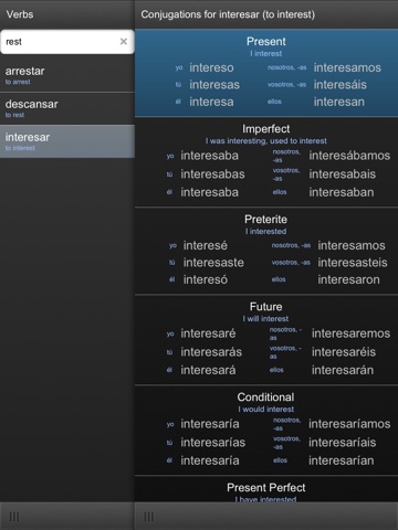 Spanish Verb Conjugation screenshot 3