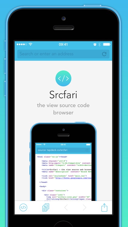 Srcfari — the view html source code browser screenshot-3