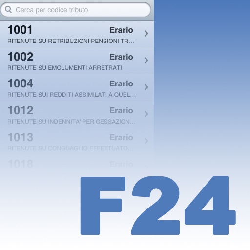 Codici Tributi F24 iOS App