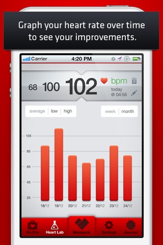 Cardio Buddy Free - Touchless Camera Heart Rate Monitor by Azumio screenshot 3
