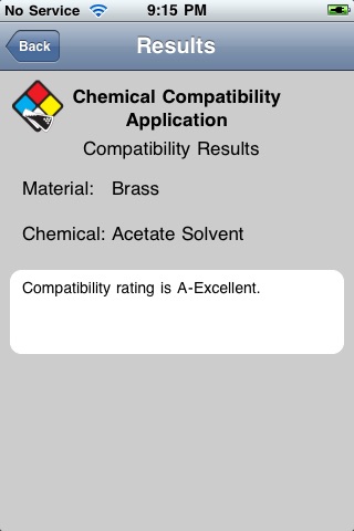 Chemical Compatibility Database screenshot 3
