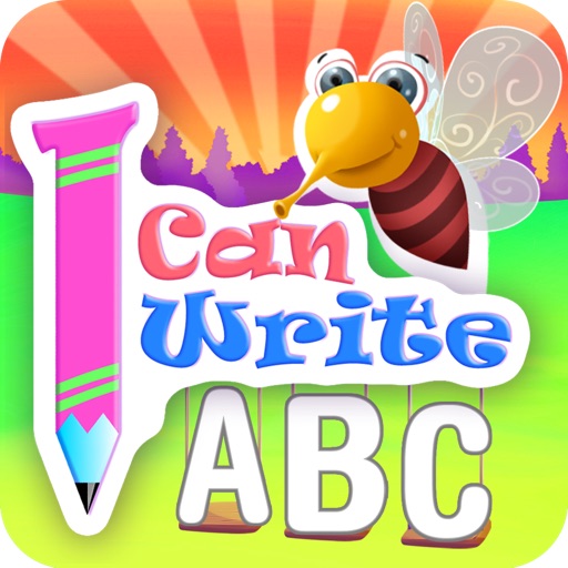 I Can Write kids alphabet writing Icon