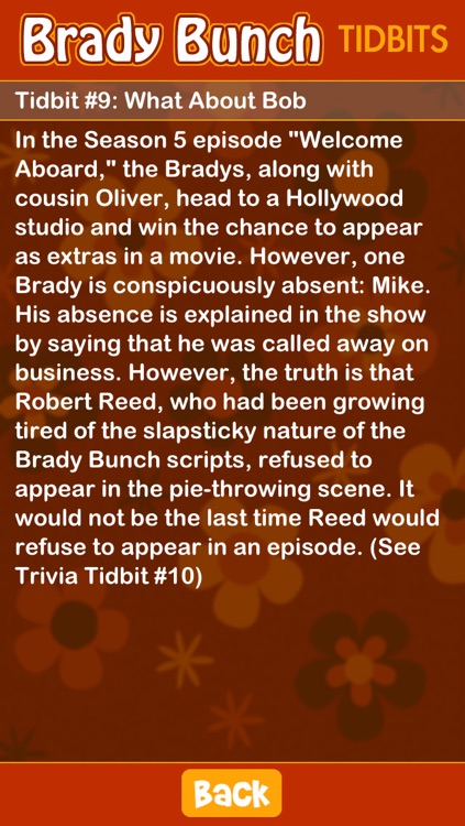 Tidbit Trivia for Brady Bunch - Unofficial Fan App screenshot-4