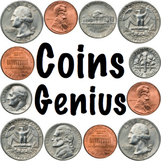 Coins Genius – Crazy Coin Counting Flash Cards Game For Kids icon