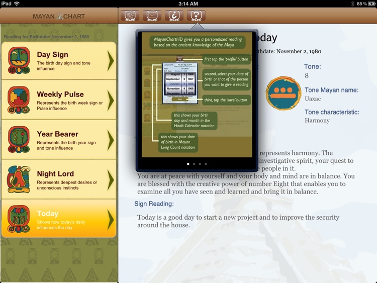 MayanChart - Mayan signs, astrology & horoscopes screenshot-4