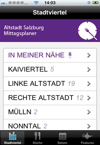 Altstadt Salzburg Mittagsplaner screenshot 2