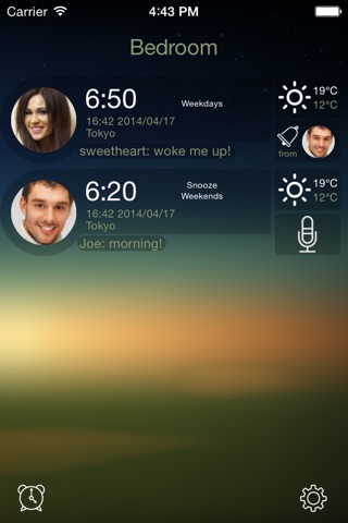 Social alarm clock make you want to wake up! - Share your alarm clock with family and friends! screenshot 3