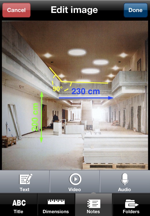 Bosch Site Measurement Camera: Input of measured values directly into a picture, send via e-mail screenshot-4