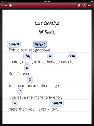 Chords + Lyrics screenshot 2