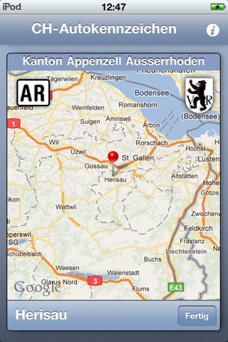 CH-Autokennzeichen screenshot 4