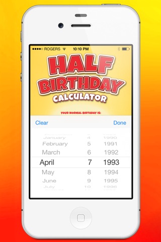 Half Birthday Calculator - Find out when your half-birthday is! screenshot 4