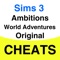 Cheats, Walkthrough and Tips Guide for the titles "The Sims 3 Ambitions", "The Sims 3 World Adventures" AND the original "The Sims 3"