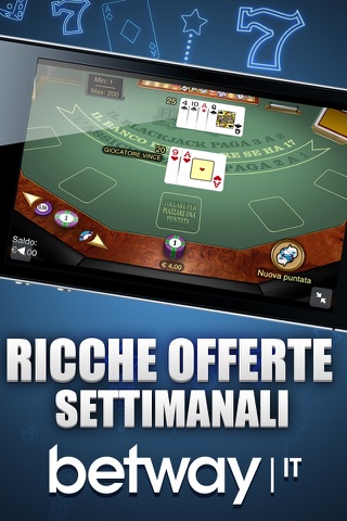 Betway.it - Casinò, Blackjack, Slot Machine e Roulette screenshot 3
