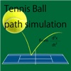 Tennis ball path simulator