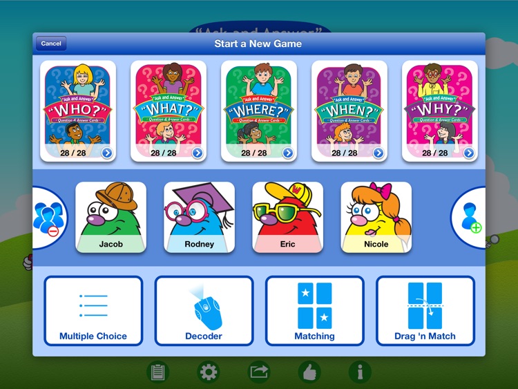 WH Question Cards - Pro: Who, What, When, Where, Why