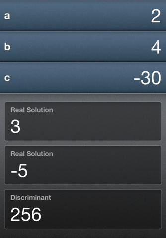 Quadratic Formula Solver screenshot 2