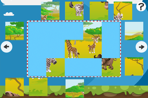 Safari Puzzles - Animals jigsaw puzzle game for children and parents with the world of the savannah screenshot 2