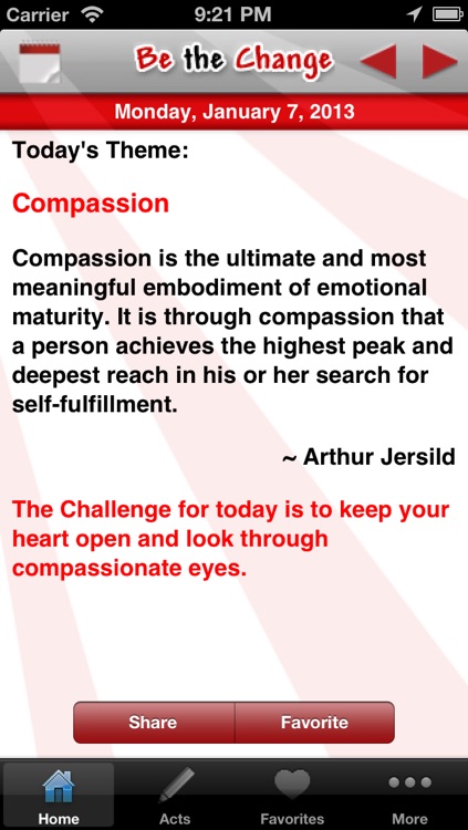 Be the Change: Daily Challenge and Acts of Change Calendar
