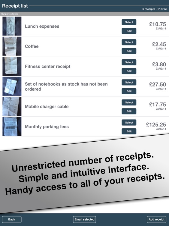 Expenses / Receipt Manager and Tracker for iPad