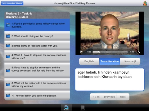 Headstart2 Kurmanji Military Phrases screenshot 4