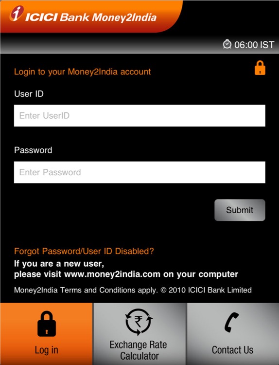 ICICI Bank-Money2India for iPad