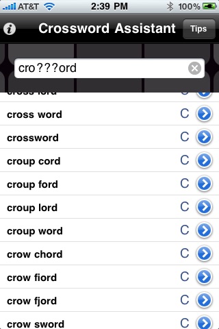 Anagram & Crossword Assistant screenshot 2