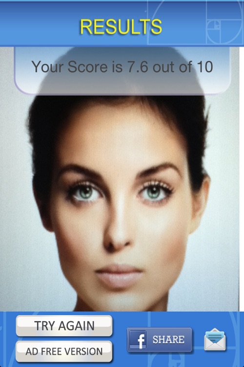 Golden Beauty Meter - using the Golden Ratio to score your face as pretty or ugly