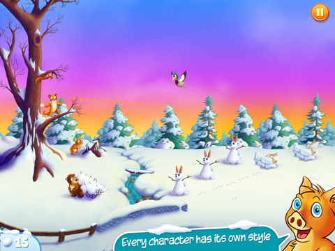 Pato & Friends Snowball Fight HD screenshot 3