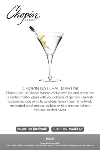 Chopin Vodka screenshot 3