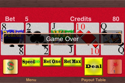 TouchPlay Deuces Wild Video Poker Lite