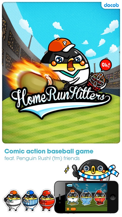 Home Run Hitters - Penguin Rush! Flick Baseball