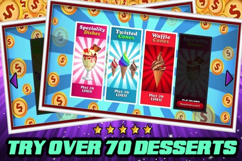 Delicious Ice Cream Slots HD Free - Dessert Delight Mania screenshot 2