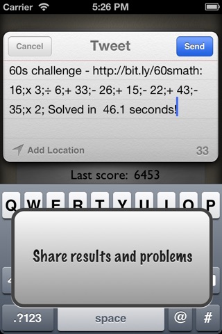 60 second maths challenge screenshot 3